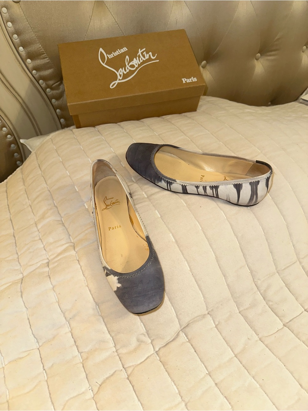Christian Louboutin Ballerina Flat Woodstock Tie-Dye Ballet Flats 38 (US 8)